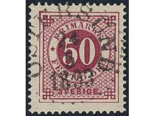 Sweden, Sverige, Sverige, Sverige. Facit 48e used, 50 öre dark violet-carmine. Superb …