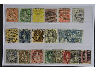 Switzerland. Used 1862-1900. All different, e.g. Mi 25-26, 31, 35, 47-48, 56, 62, 64, …