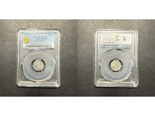 Indien Queen Victoria (1837-1901) 2 annas 1896 C, PCGS AU58