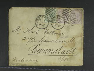 Britain. Michel 55, 65 cover , ½+2x1 p on cover sent from CHESTER 27.NO.81 to Germany. …