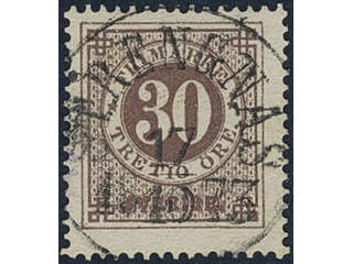 Sweden, Sverige, Sverige, Sverige. Facit 25e1 used, 30 öre brown. EXCELLENT cancellation …