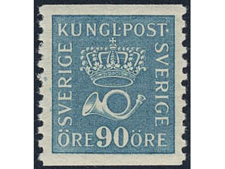 Sweden. Facit 167 ★★, 90 öre blue vertical perf 9¾. Superb. SEK 2800