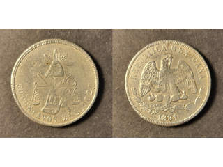 Mexico 50 centavos 1881 Zs S, XF