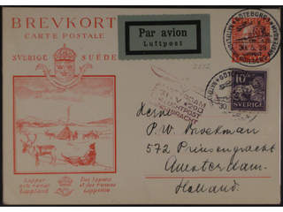Sweden. Postal stationery, single postcard Facit bKe33r, 146A , Postcard 15 öre "Lappar …