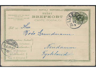 Sweden. Postal stationery, double postcard Facit bKd4 , Reply card with corresponding …