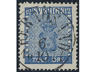 Sweden. Facit 9c3 used, 12 öre blue, perforation of 1865. Superb cancellation HERNÖSAND …