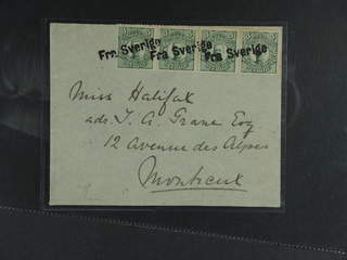 Sweden. Facit 79. DENMARK. Danish cancellation FRA SVERIGE (without M) (Malmö–Copenhagen …