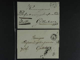 Sweden. N county. HALMSTAD, arc postmark. Type 2 on two covers sent to Gothenburg …