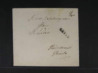 Sweden. X county. GEFLE, straight postmark. Type 2 on cover, dated "1825" by pen, sent …