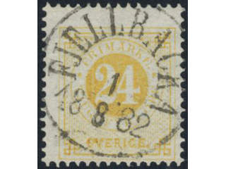 Sweden, Sverige, Sverige, Sverige. Facit 34d used, 24 öre yellow. Superb cancellation …