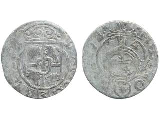 Coins, Swedish possessions, Elbing. Kristina, SB 11, 1/24 taler 1634. 0.79 g. Better …