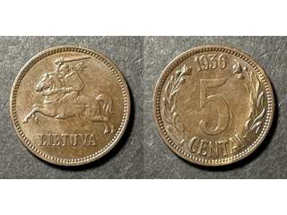 Litauen 5 centai 1936, AU/UNC