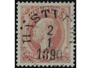 Sweden. Facit 45 used , 1886 Oscar II with posthorn on back 10 öre red. EXCELLENT …