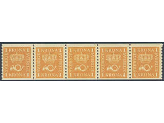 Sweden. Facit 168b ★★ , 1 Krona reddish orange on thick rose toned paper in very fine …