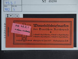 Germany Reich. Booklet Michel MH43.3.1 ★★ , 1936 Modern buildings 2 RM. EUR 250