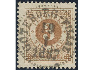 Sweden, Sverige, Sverige, Sverige. Facit 28h used, 3 öre yellowish orange-brown, …