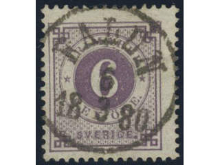 Sweden, Sverige, Sverige, Sverige. Facit 31d used, 6 öre dark lilac. EXCELLENT …
