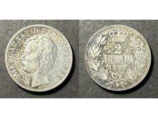 Serbien Alexander I (1889-1903) 2 dinara 1897, VF-XF