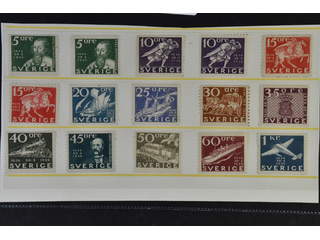 Sweden. Facit 246–57 ★★, 1936 Tercentenary of the Post Office SET (15). SEK 2950