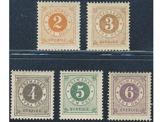 Sweden. Facit 40–44 ★★, F40c, 41a, 42d, 43d and 44c. Short SET (5). SEK 3460