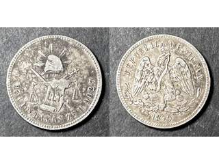 Mexiko 25 centavos 1870 ZsH, VF-XF