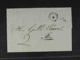Sweden. D county. ESKILSTUNA 15.11 1837, arc postmark. Type 2 on w-fold cover sent to …