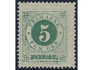 Sweden. Facit 19c ★, 5 öre emerald green. SEK 4000