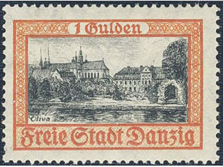 Germany Danzig. Michel 212b ★★ , 1932 Buildings II 1 G dark yellowish red/black. EUR 90