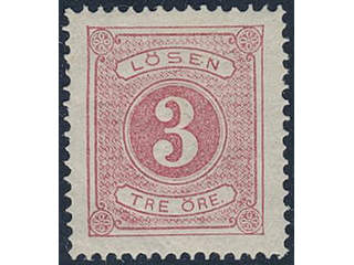 Sweden. Postage due Facit L2b ★, 3 öre violet-carmine, perf 14. Superb. Opinion (shade) …