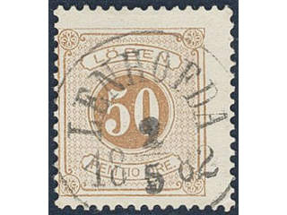 Sweden. Postage due Facit L19a used , 50 öre orange-brown, perf 13. EXCELLENT …