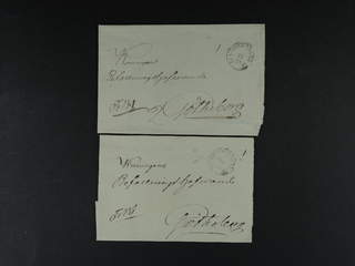Sweden. L county. CHRISTIANSTAD 1835–1836, arc postmark. Type 3 on two covers sent to …