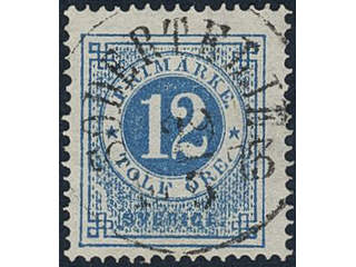 Sweden, Sverige, Sverige, Sverige. Facit 21m used, 12 öre blue. EXCELLENT cancellation …