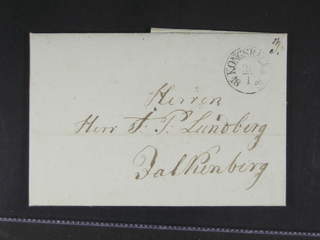 Sweden. N county. KONGSBACKA 20.1.1836, arc postmark. Type 2 on beautiful letter sent to …