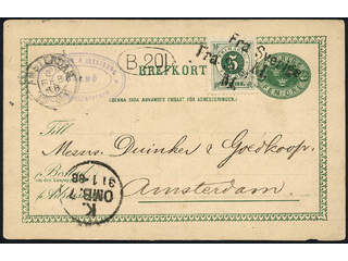 Sweden. Facit bKe7, 43. Cancellations, DENAMRK. Danish cancellation FRA SVERIGE M …