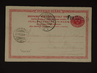Sweden. Postal stationery, double postcard Facit bKd13 , Reply card 10+10 öre with …