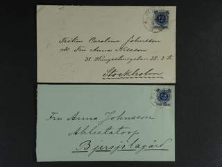 Sweden. Facit 50 cover , 10/12 öre on five domestic covers cancelled BJERSJÖLAGÅRD, …