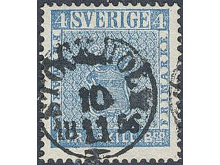 Sweden. Facit 2 used , 4 skill blå. Stpl STOCKHOLM 10.11.56. SEK 950