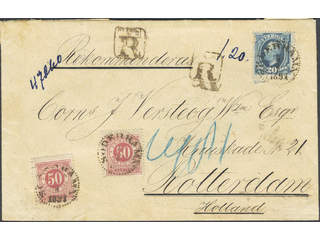 Sweden. Facit 48, 56 on cover, 20+2×50 öre on beautiful registered cover sent from …