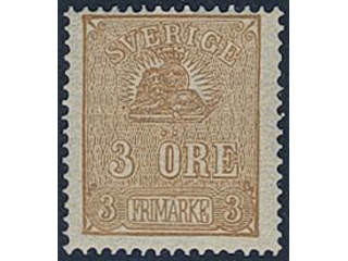 Sweden. Facit 14Bd ★, 3 öre orange-brown, type II. Fresh example with opinion (shade) by …
