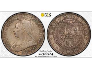 Storbritannien Queen Victoria (1837-1901) 1 shilling 1899, UNC, PCGS MS65