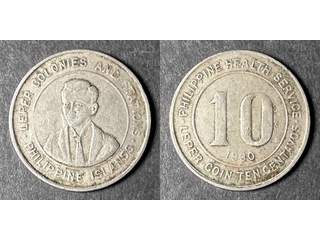 Filippinerna - Culion. 10 centavos 1930, VF