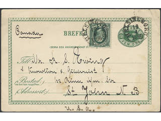 Sweden. Postal stationery, Single postcard, Facit bKe7, 52, Postcard 5 öre additionally …