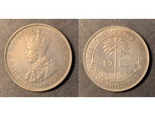 Brittiska Västafrika George V (1910-1936) 2 shillings 1918 H, AU
