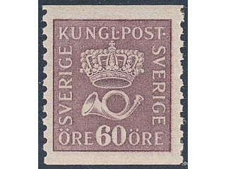 Sweden. Facit 162a ★★ , 60 öre greyish red-lilac, type I.