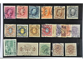 Sweden. Used 1891– 1935. Different watermarks etc. All different, e.g. F 59vm1, …