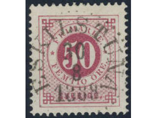 Sweden, Sverige, Sverige, Sverige. Facit 48c used, 50 öre violet-carmine. EXCELLENT …