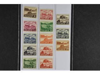 Iceland. Facit 297–330 ★★ , 1950 Occupations and views SET (12) incl 301v2. SEK 1800