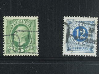 Sweden. Facit 32, 52. GERMANY. German boxed cancellation K.B. AUS SCHWEDEN on 12 öre …