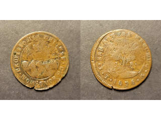 Honduras 4 reales 1856 TG, F Ex. Richard Stuart