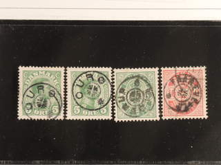 Denmark. Used. Four stamps with star cancellations.